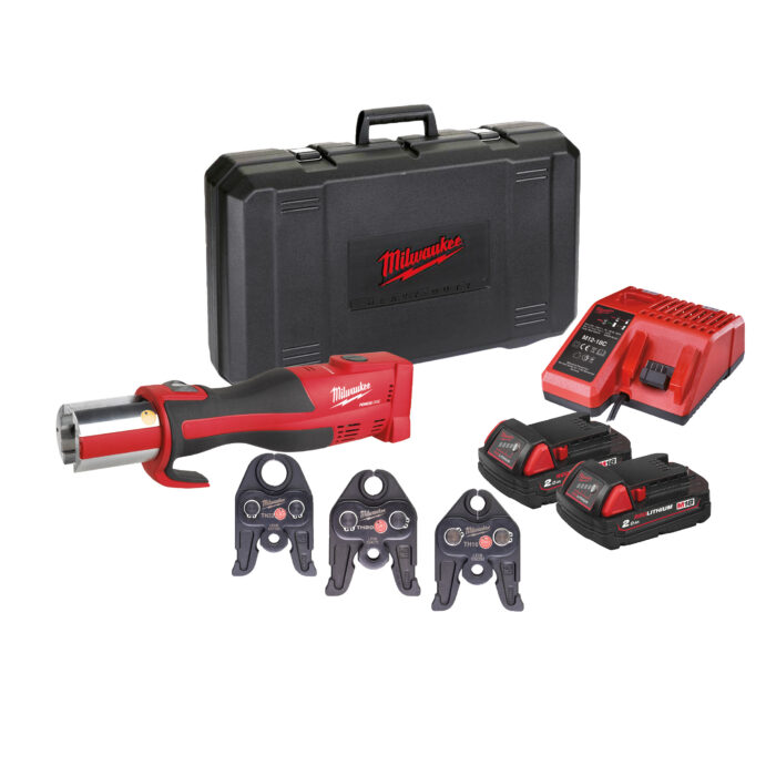 M18 BLHPT-202C TH-SET-Pressatrice idraulica 18V 2,0Ah con set ganasce TH - motore Brushless-Milwaukee