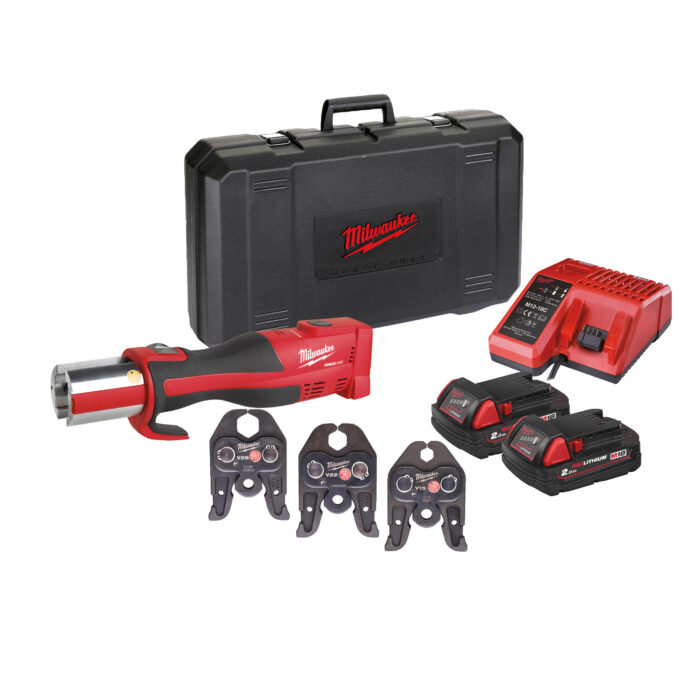 M18 BLHPT-202C V-SET-Pressatrice idraulica 18V 2,0Ah con set ganasce V - motore Brushless-Milwaukee