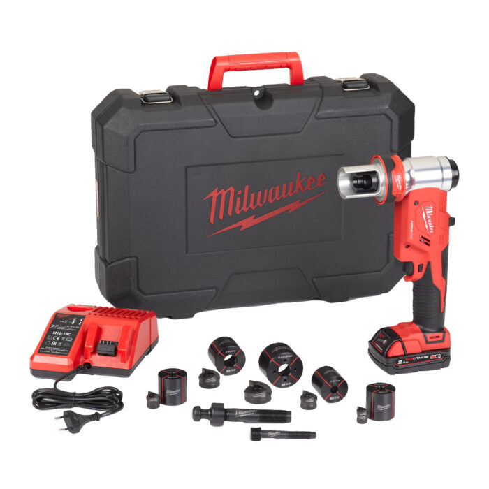 M18 HKP-201CA-Punzonatrice idraulica 18V 2,0Ah con set punzoni e matrici-Milwaukee